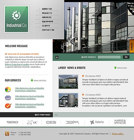 Template #14896, Adobe Photoshop Homepage Screenshot