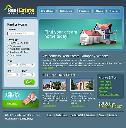 Real Estate Web Design Template
