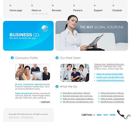 Template #14955, Photoshop Content Page Screenshot