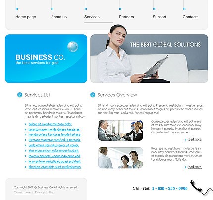 Template #14955, Photoshop Content Page Screenshot