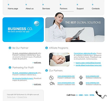 Template #14955, Photoshop Content Page Screenshot