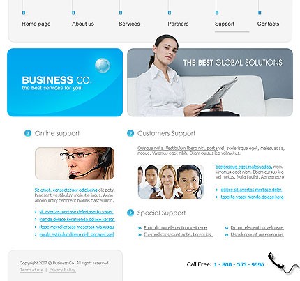 Template #14955, Photoshop Content Page Screenshot
