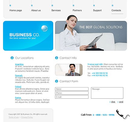 Template #14955, Photoshop Content Page Screenshot