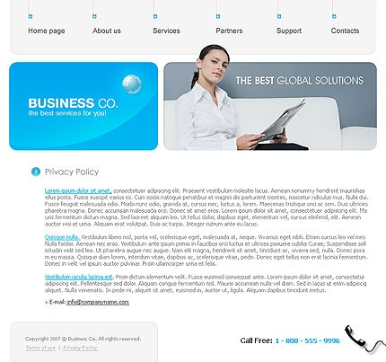 Template #14955, Photoshop Content Page Screenshot