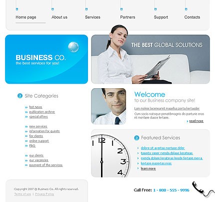 Template #14955, Adobe Photoshop Homepage Screenshot