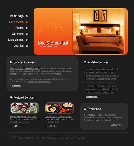 Template #14985, Photoshop Content Page Screenshot