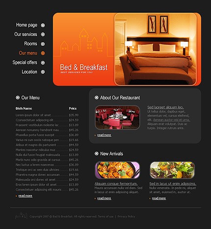 Template #14985, Photoshop Content Page Screenshot