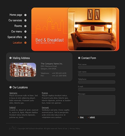 Template #14985, Photoshop Content Page Screenshot