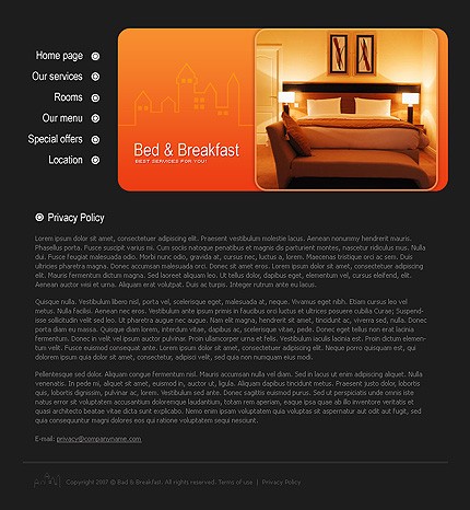 Template #14985, Photoshop Content Page Screenshot