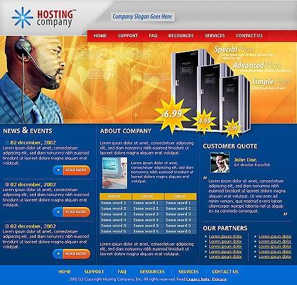 hosting&nbsp;site template