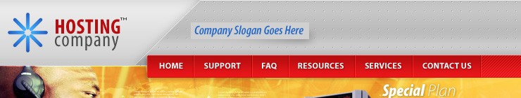 hosting&nbsp;website template