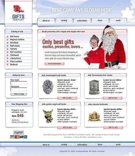 gifts&nbsp;site template