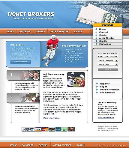 tickets&nbsp;site template
