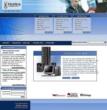 hosting&nbsp;site template