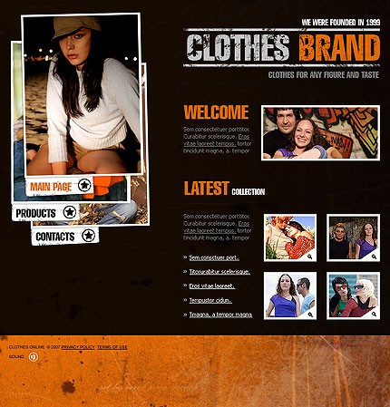 clothes&nbsp;site template