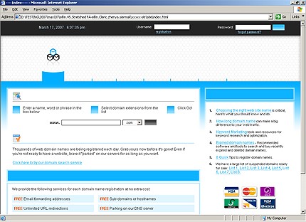 registration&nbsp;website template