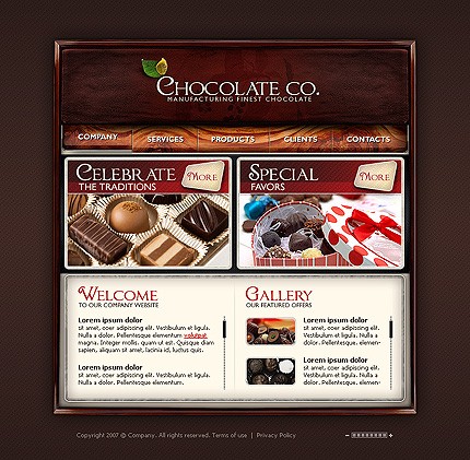 chocolate&nbsp;site template