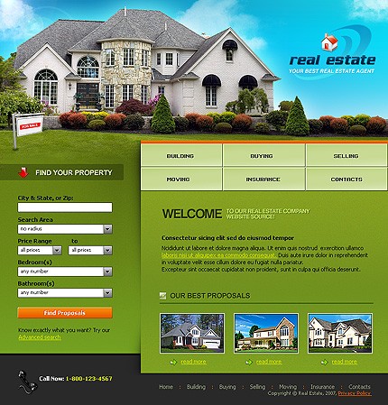 Real Estate Web Design Template