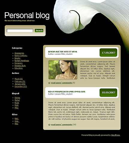 personal&nbsp;site template