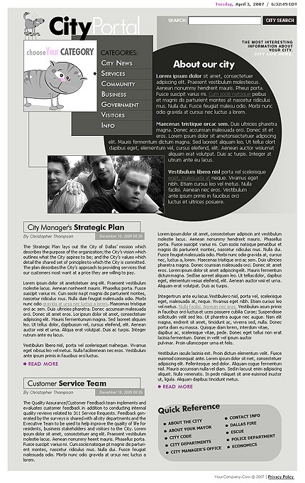 city&nbsp;site template
