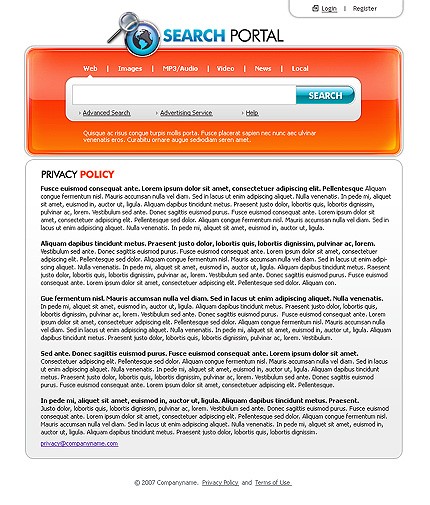 search&nbsp;site template
