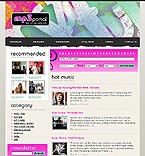 Music web site template 15272
