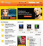 Music web site template 15291