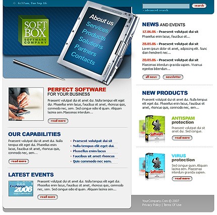 Software Web Design Template