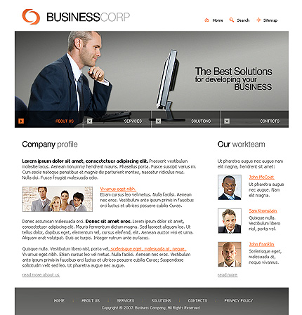 business&nbsp;site template