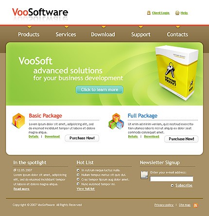 Software Web Design Template