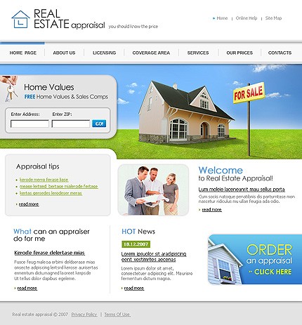 Real Estate Web Design Template