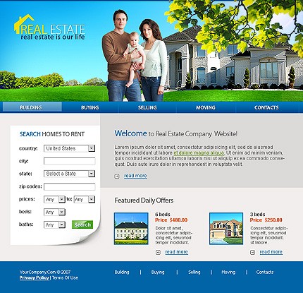 Real Estate Web Design Template