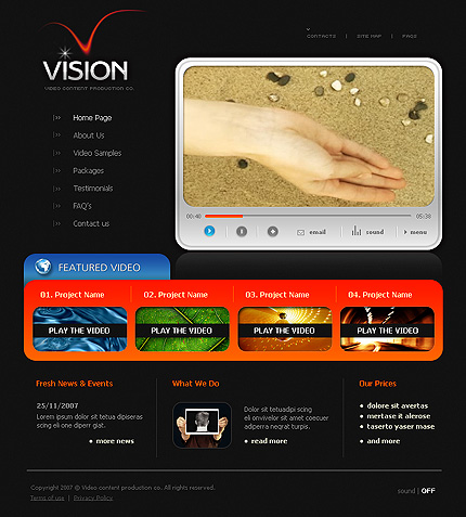 vision&nbsp;site template