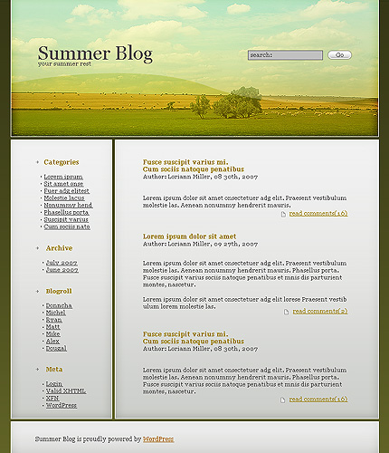 summer&nbsp;site template