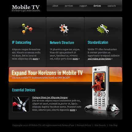 mobile&nbsp;site template