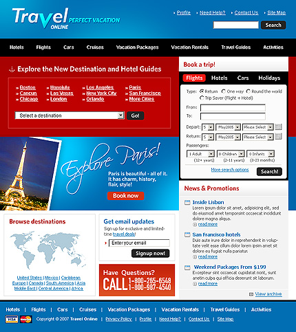 Travel Website Template