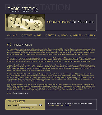 radio&nbsp;site template