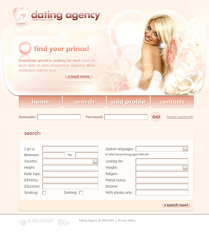 Template #15976, Photoshop Content Page Screenshot