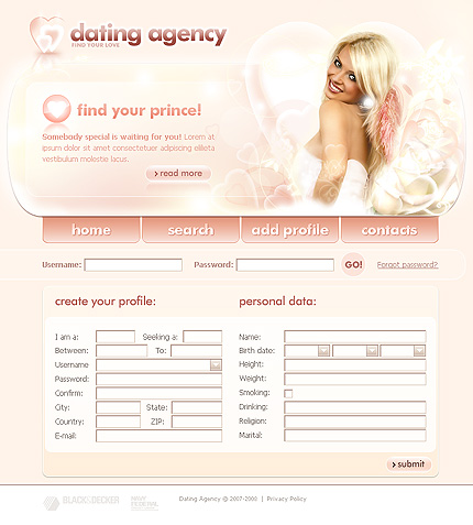 Template #15976, Photoshop Content Page Screenshot