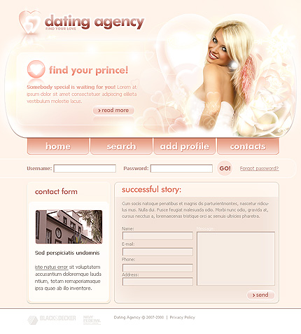 Template #15976, Photoshop Content Page Screenshot