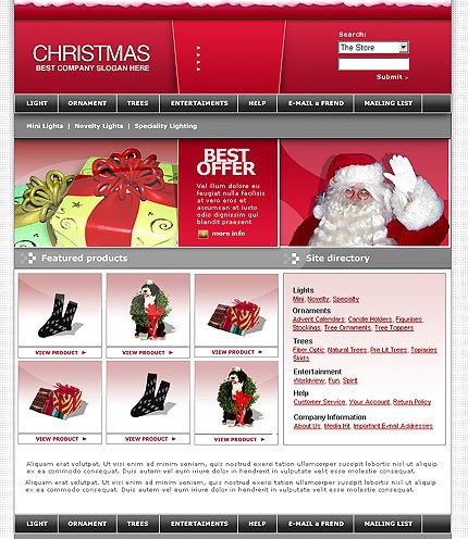 gifts&nbsp;site template