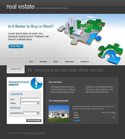 Real Estate Web Design Template