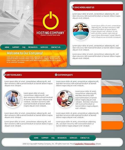 hosting site template