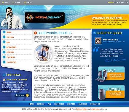 hosting site template