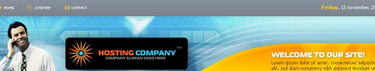 hosting&nbsp;website template