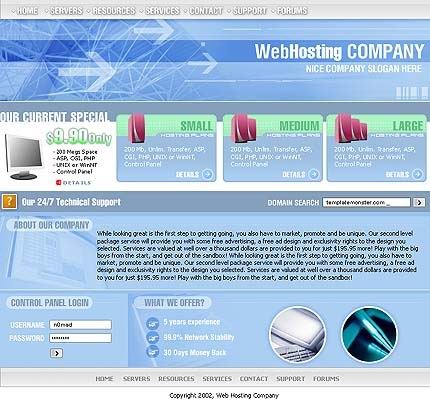 hosting&nbsp;site template