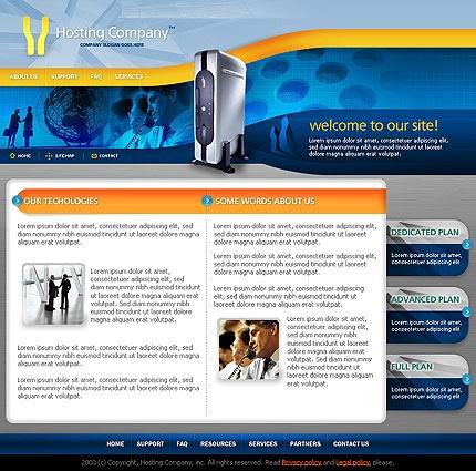 hosting&nbsp;site template