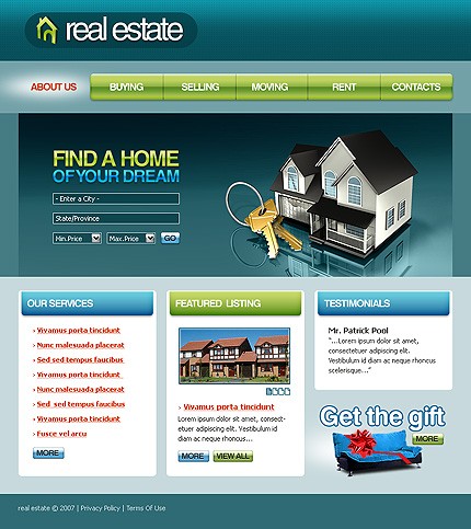Real Estate Web Design Template