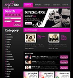 Music web site template 17039