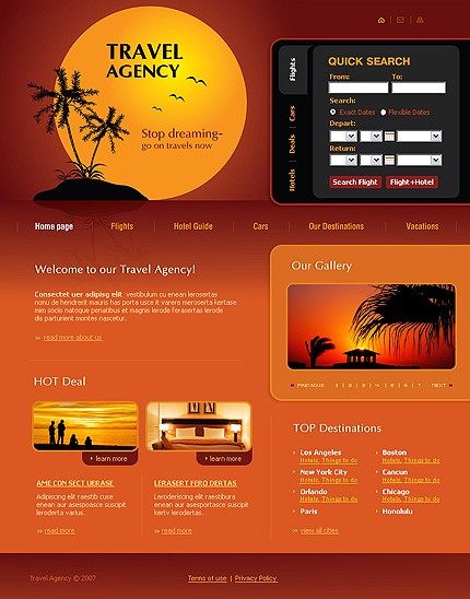Travel Website Template